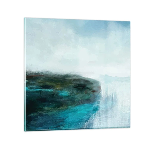 Billede på glas - Marin abstraktion - 30x30 cm
