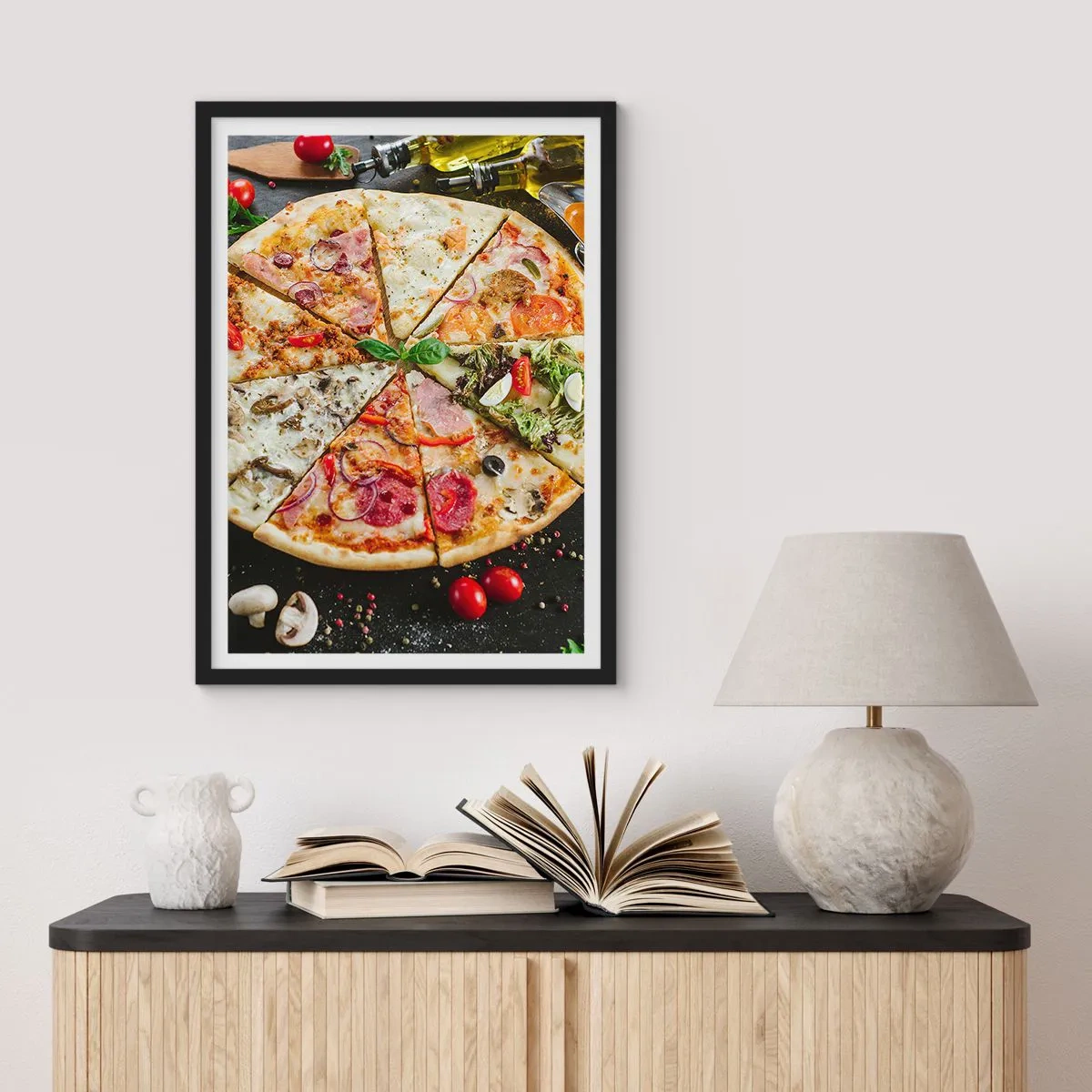 Plakat i sort ramme - Et udvalg af smagsvarianter - 70x100 cm