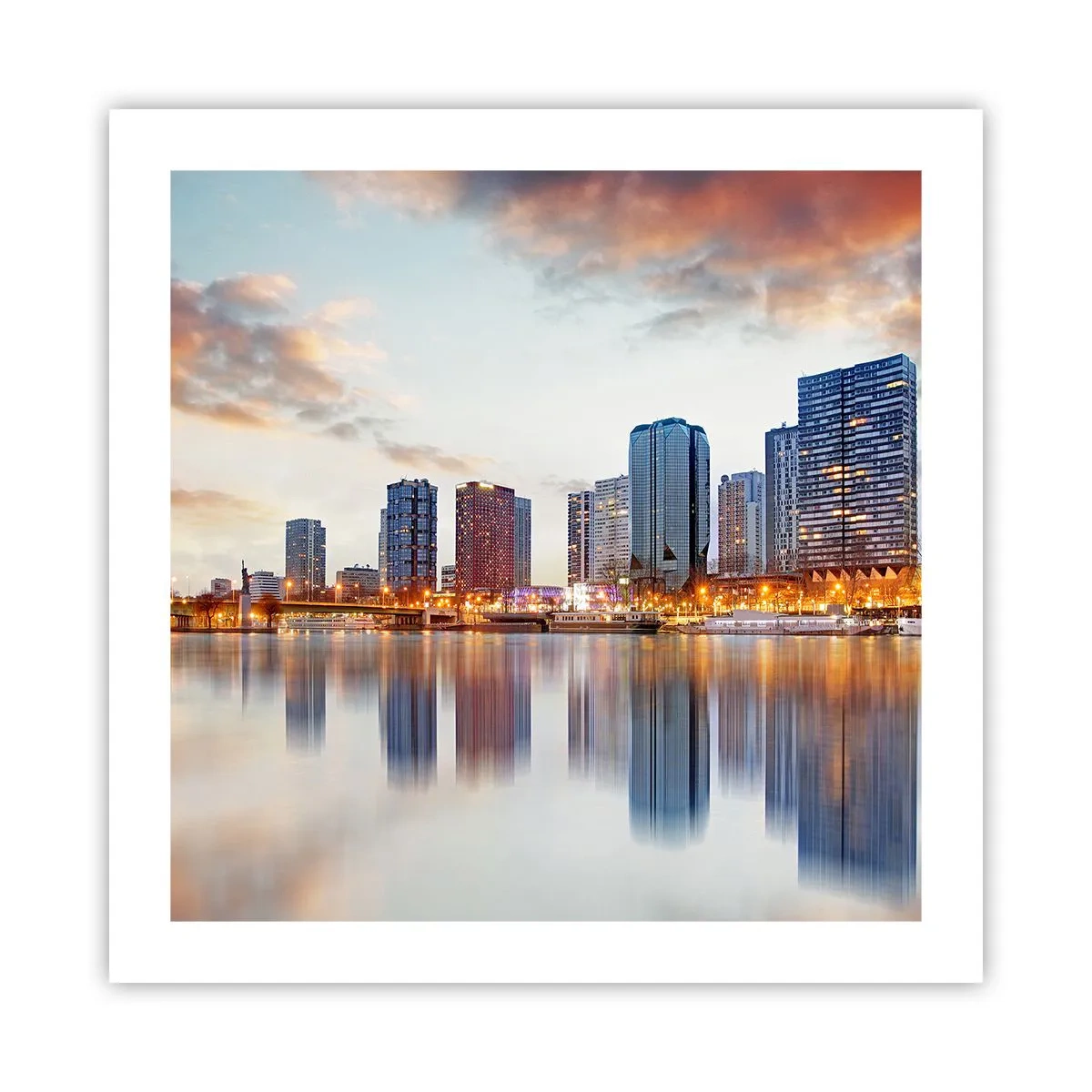 Plakat - Den monumentale ro i Paris - 50x50 cm