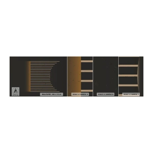 Fototapet Prøve Standard Eco - Udforsk mørket - Abstraktion, Stykke, Lineart - 100x30 cm