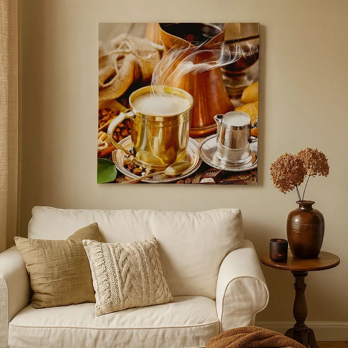 Lærredstryk - Billede på lærred - Hav en dejlig dag! - 30x30 cm