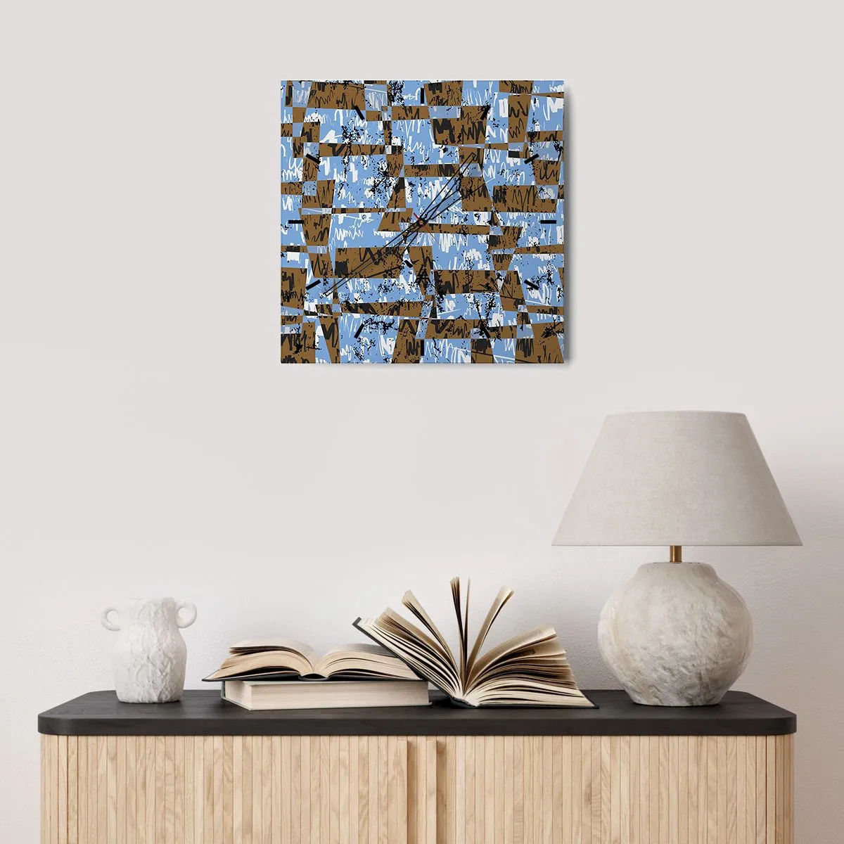 Vægur, Uret - Ikke oversvømmet udskæring - 30x30 cm