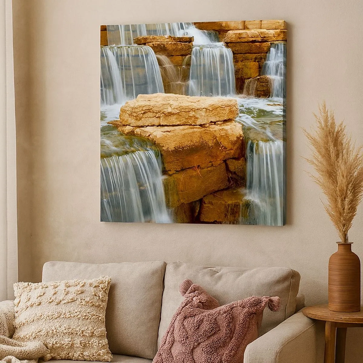 Lærredstryk - Billede på lærred - Trappe til himlen - 30x30 cm