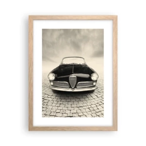 Plakat i ramme af lyst egetræ - Og hvordan kan man ikke elske mig? - 30x40 cm