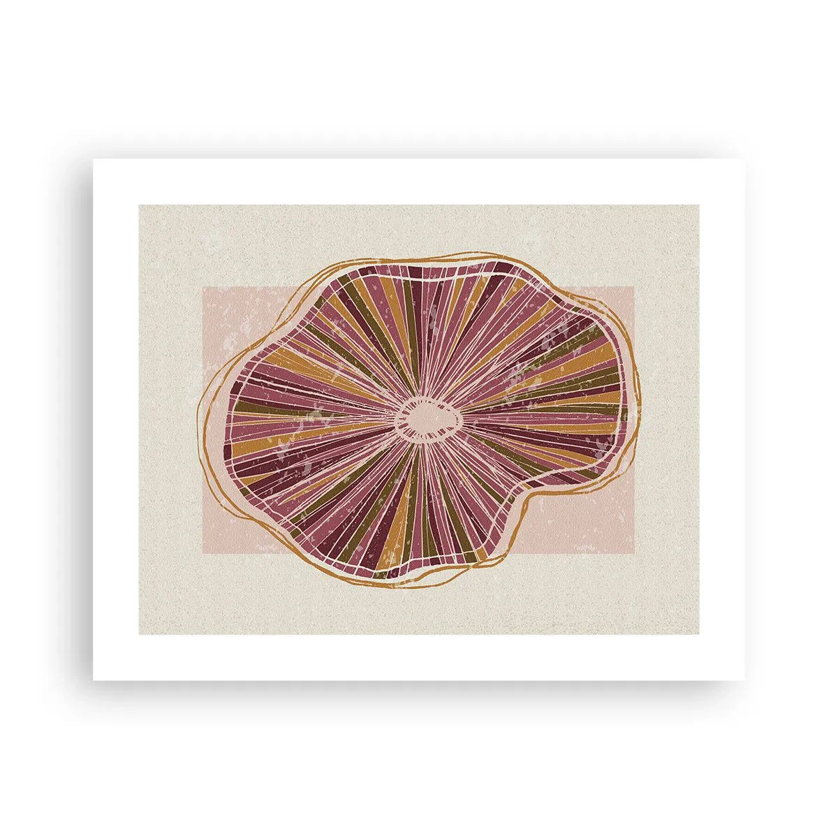 Plakat - Strålende abstraktion - 50x40 cm