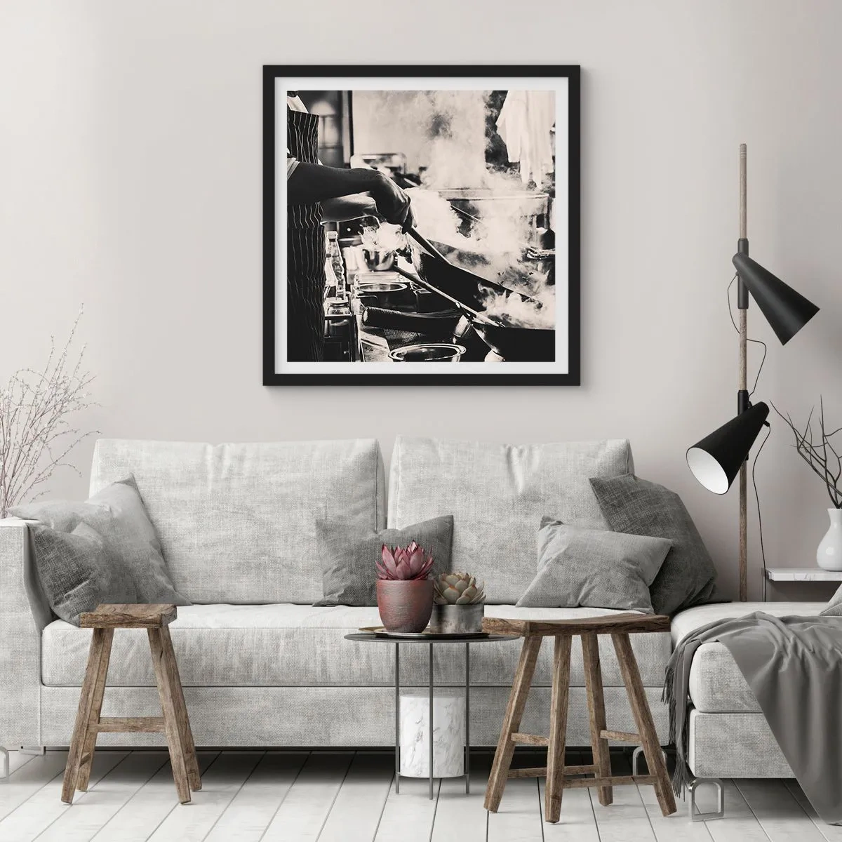 Plakat i sort ramme - Smagernes alkymi - 50x50 cm