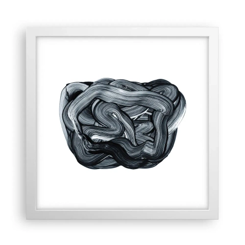 Plakat i hvid ramme - Så enkelt er det ikke - 30x30 cm