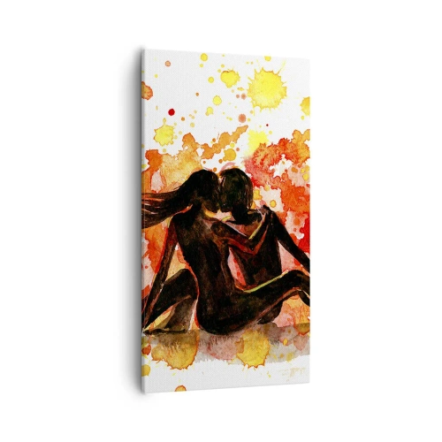 Lærredstryk - Billede på lærred - Og der var lys - 55x100 cm