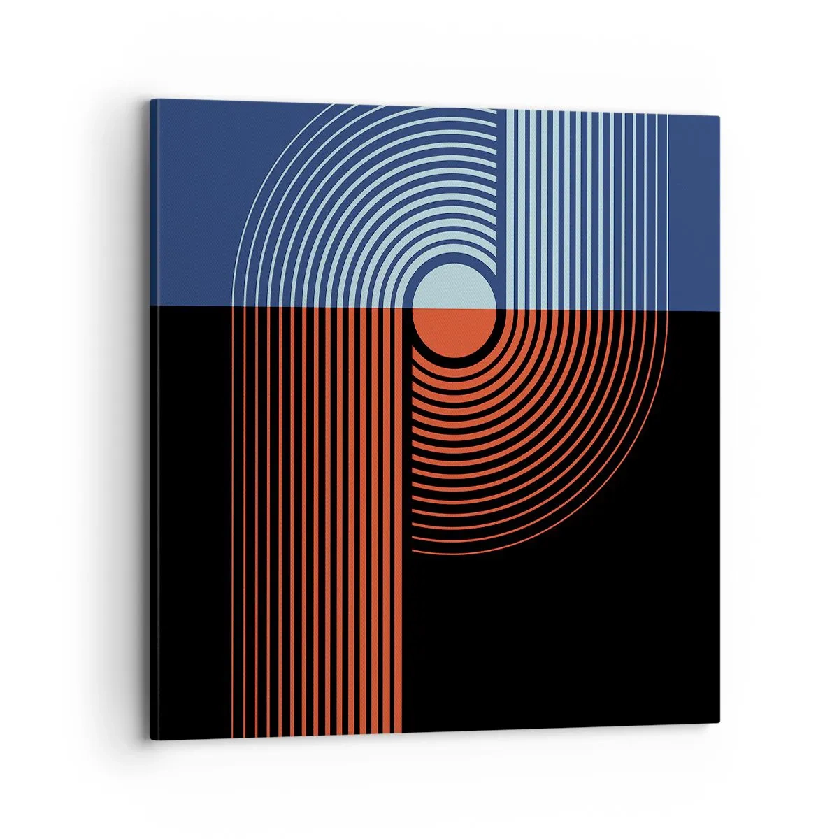 Lærredstryk - Billede på lærred - I en geometrisk omfavnelse - 70x70 cm