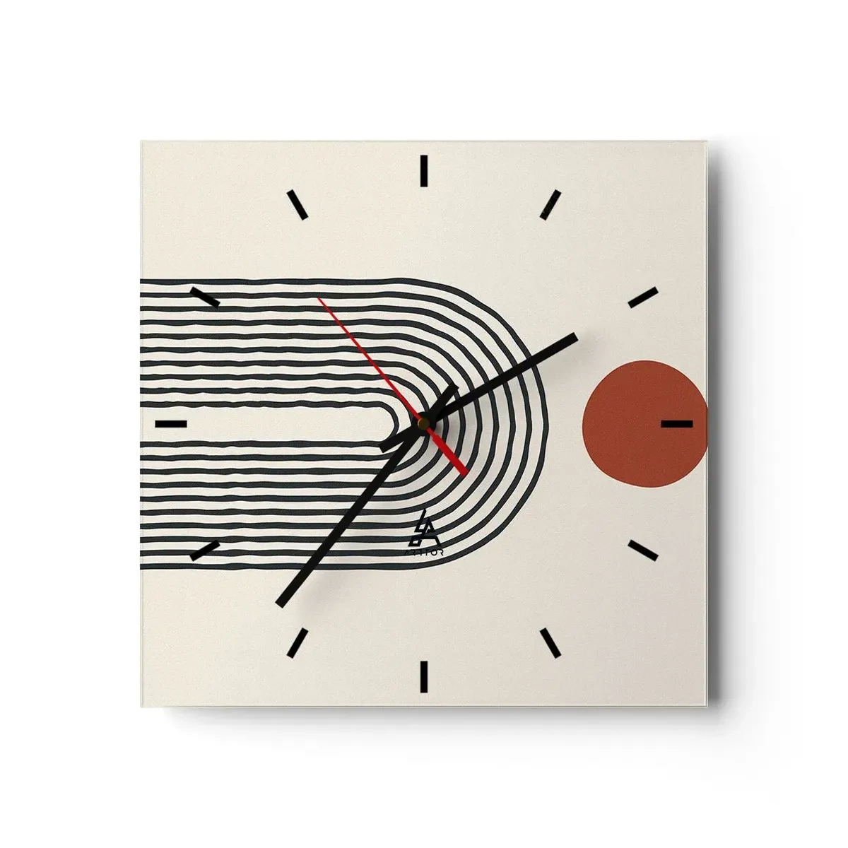 Vægur, Uret - Magnetisme af former og farver - 30x30 cm