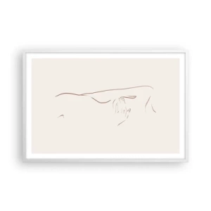 Plakat i hvid ramme - Begærets form - 91x61 cm
