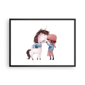 Plakat i sort ramme - En vinterhistorie - 70x50 cm