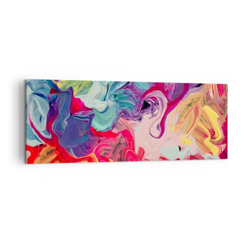 Lærredstryk - Billede på lærred - Farvernes fødsel - 140x50 cm