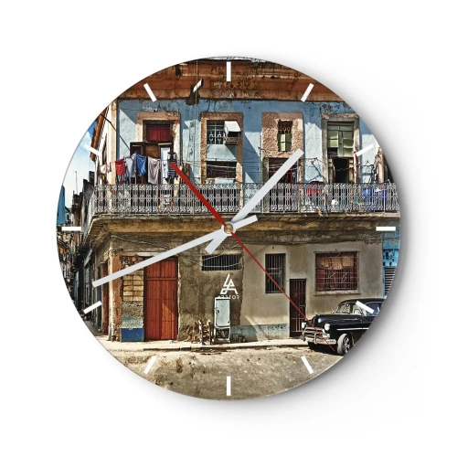 Vægur, Uret - Havana stemning - 40x40 cm