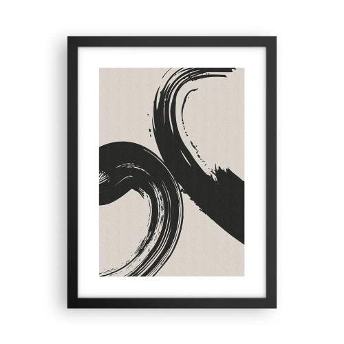 Plakat i sort ramme - Fejende og cirkulær - 30x40 cm