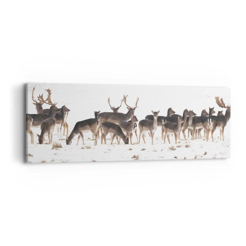 Lærredstryk - Billede på lærred - Er det snart jul? - 90x30 cm