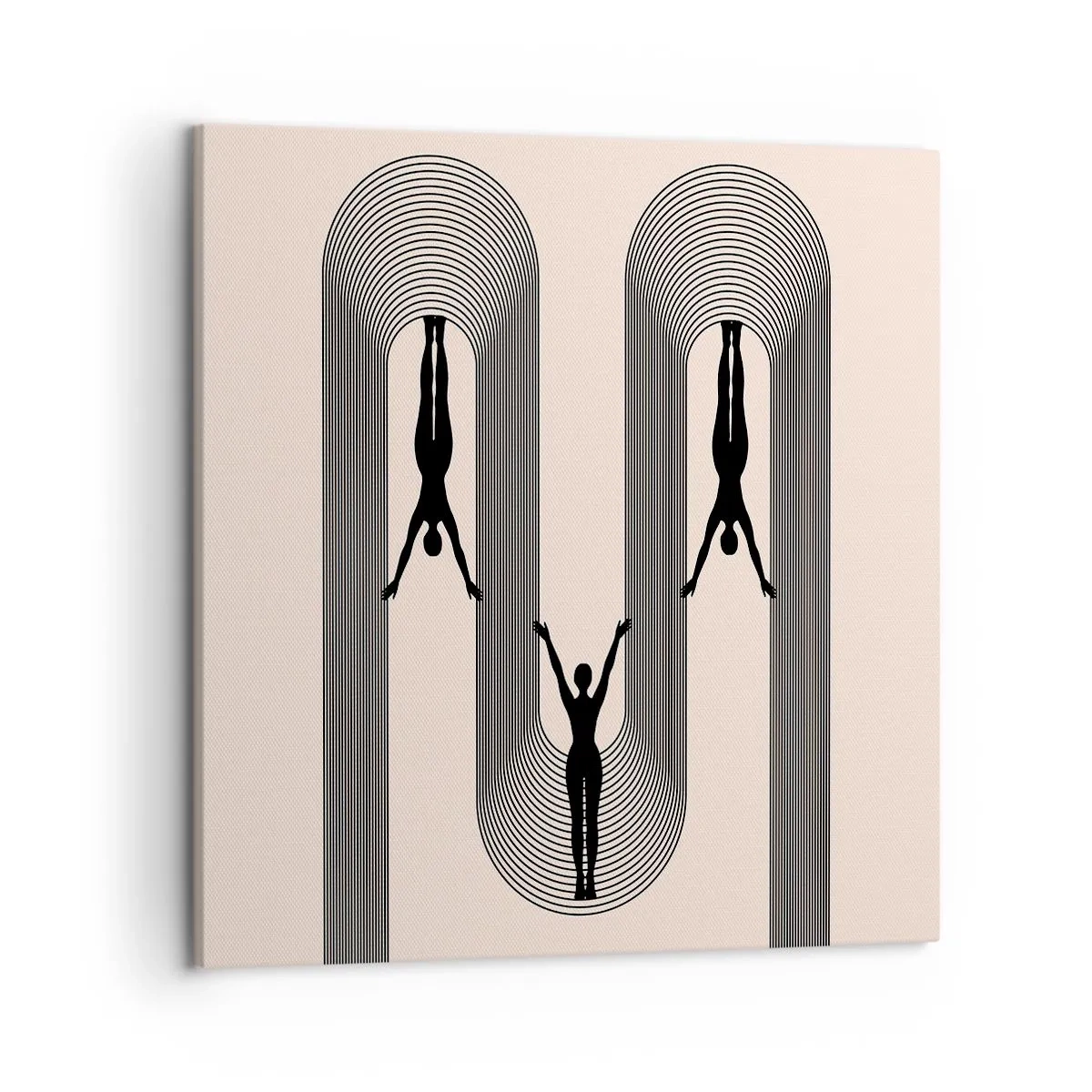 Lærredstryk - Billede på lærred - På hovedet nedad - 50x50 cm