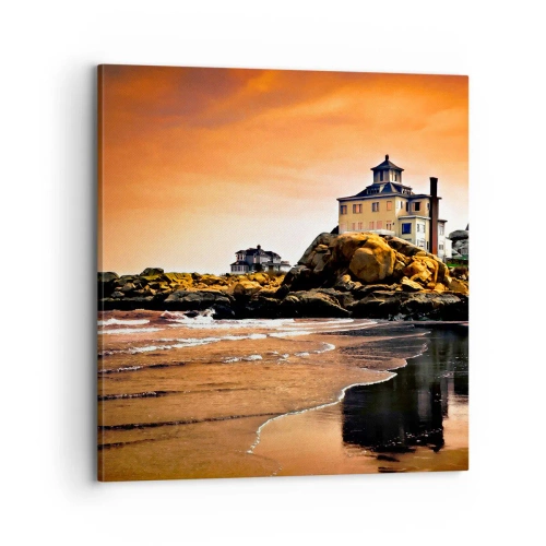 Lærredstryk - Billede på lærred - Vestkystens elegance - 70x70 cm