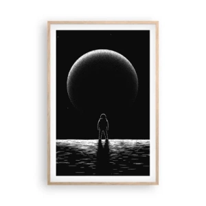 Plakat i ramme af lyst egetræ - Ansigt til ansigt - 61x91 cm