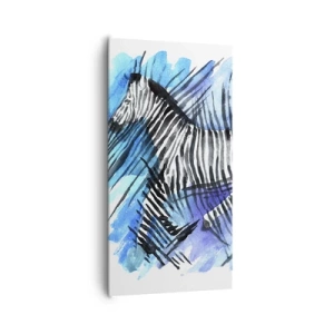 Lærredstryk - Billede på lærred - Skjult i striberne - 65x120 cm