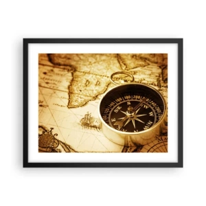 Plakat i sort ramme - Øst eller vest? - 50x40 cm