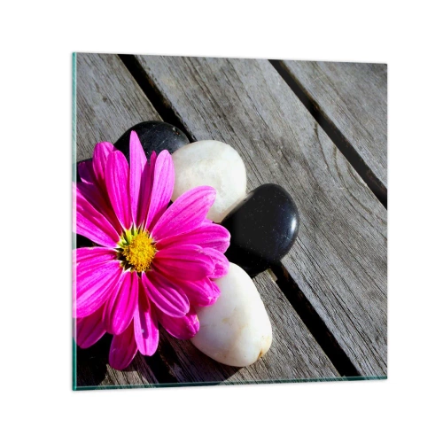 Billede på glas - Hvil på molen - 70x70 cm