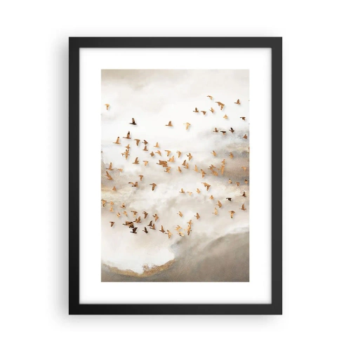 Plakat i sort ramme - Det er på tide... - 30x40 cm