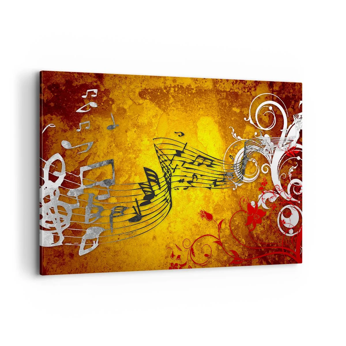 Lærredstryk - Billede på lærred - Lad musikken spille - 120x80 cm
