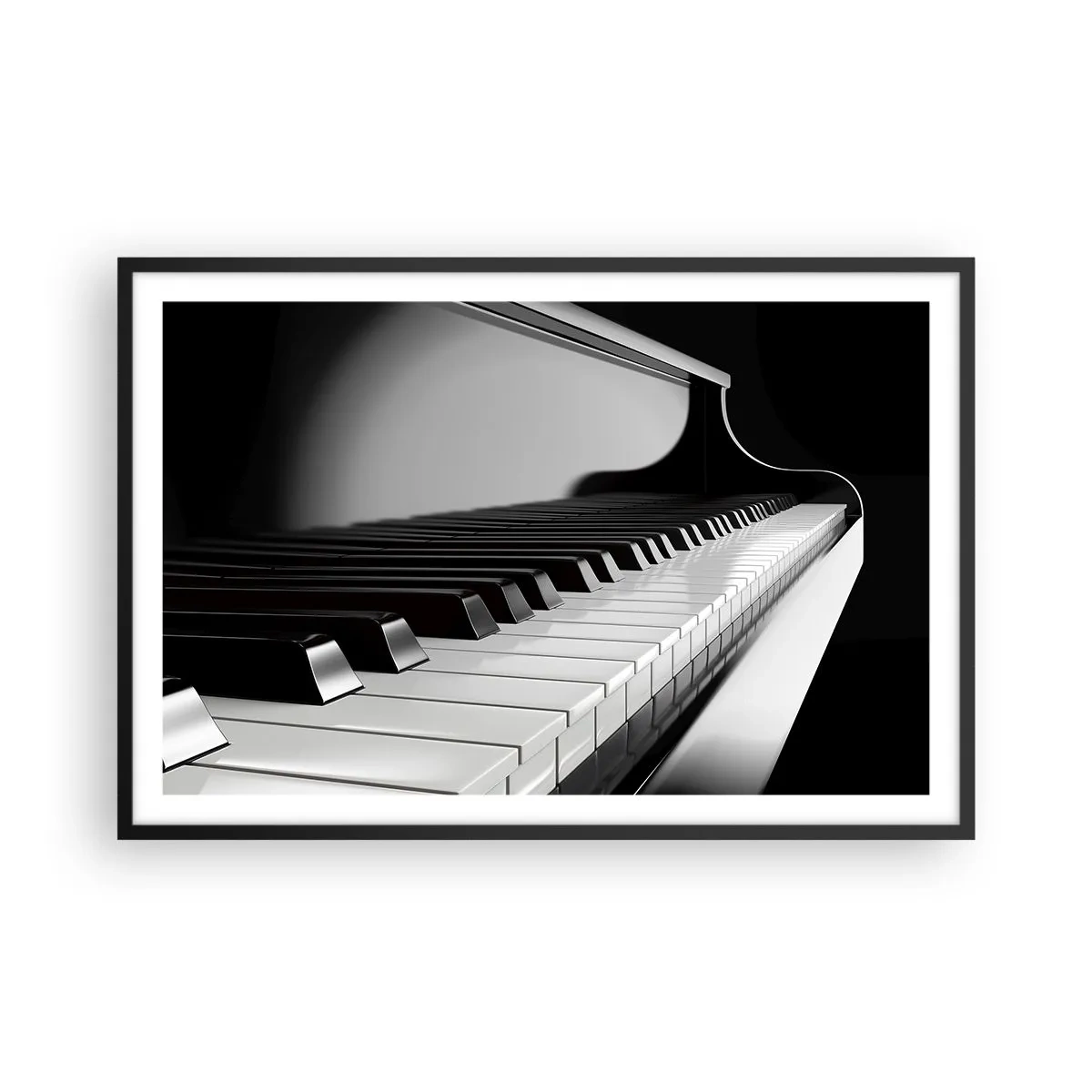 Plakat i sort ramme - Harmoni af former og farver - 91x61 cm