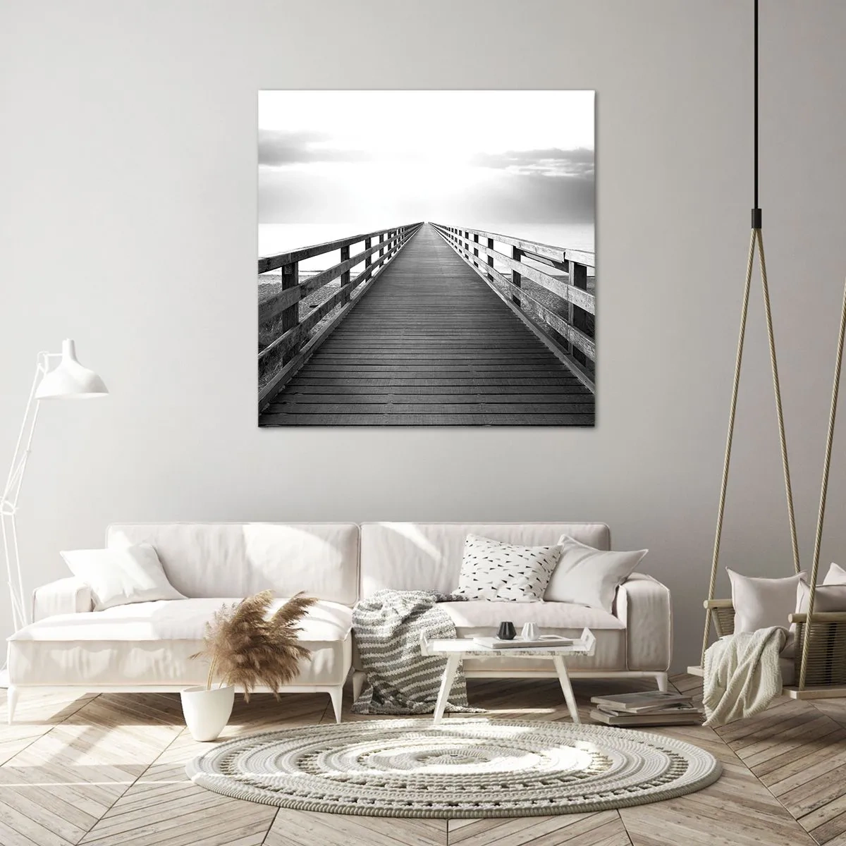 Lærredstryk - Billede på lærred - Ind i det fjerne… - 50x50 cm