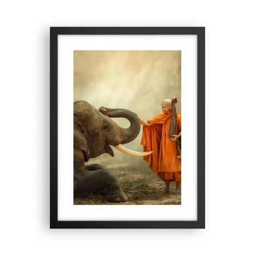 Plakat i sort ramme - Møde på ferien - 30x40 cm