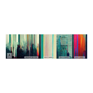 Prøve Fototapet Premium Canvas - Futuristisk by - Abstraktion, Teknologi, By - 100x30 cm