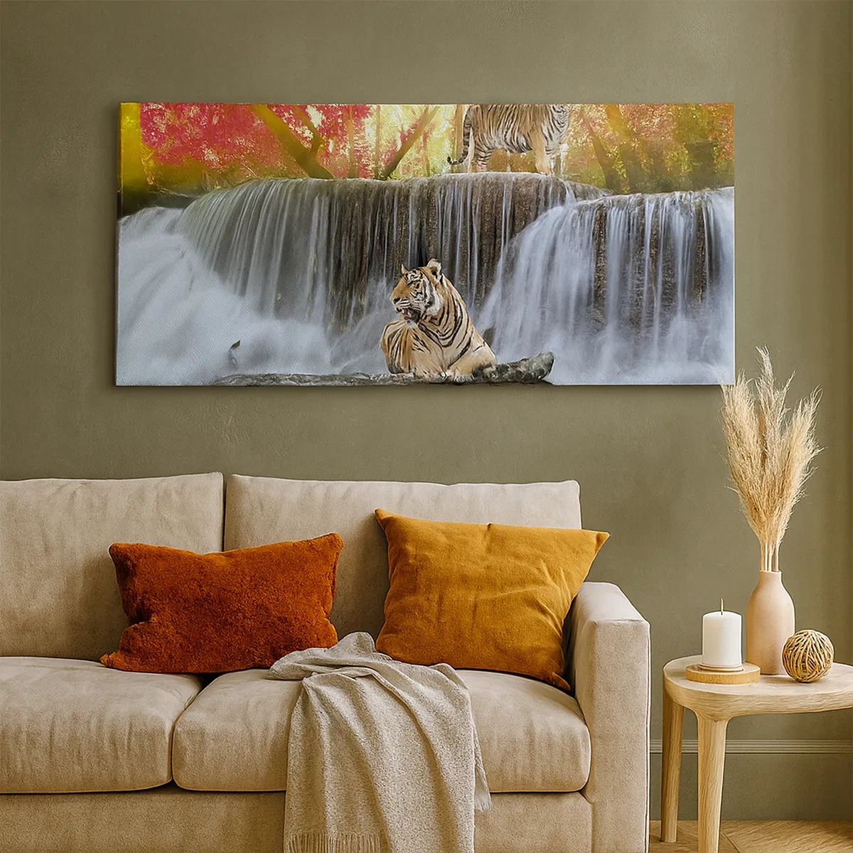 Lærredstryk - Billede på lærred - Surrealistisk landskab - 30x30 cm