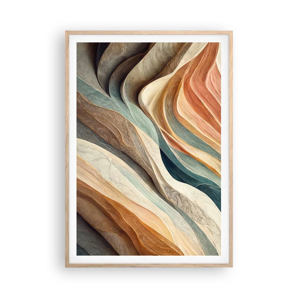 Plakat i ramme af lyst egetræ - Øjeblikke før forandring - 70x100 cm