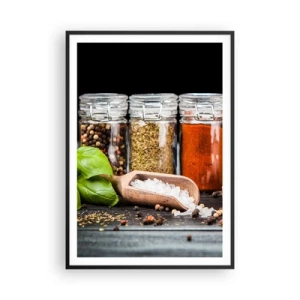 Plakat i sort ramme - For at livet kan smages - 70x100 cm