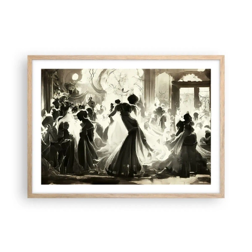 Plakat i ramme af lyst egetræ - Den store maskerade - 70x50 cm