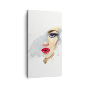 Lærredstryk - Billede på lærred - Refleksion i en vanddråbe - 45x80 cm