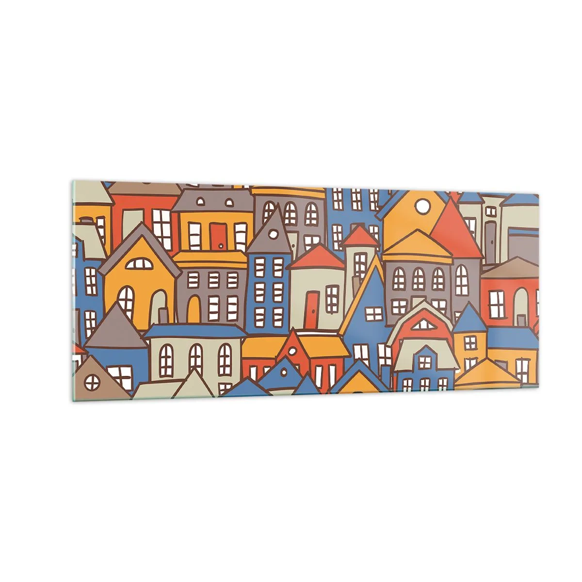 Billede på glas - Bag huset - 100x40 cm