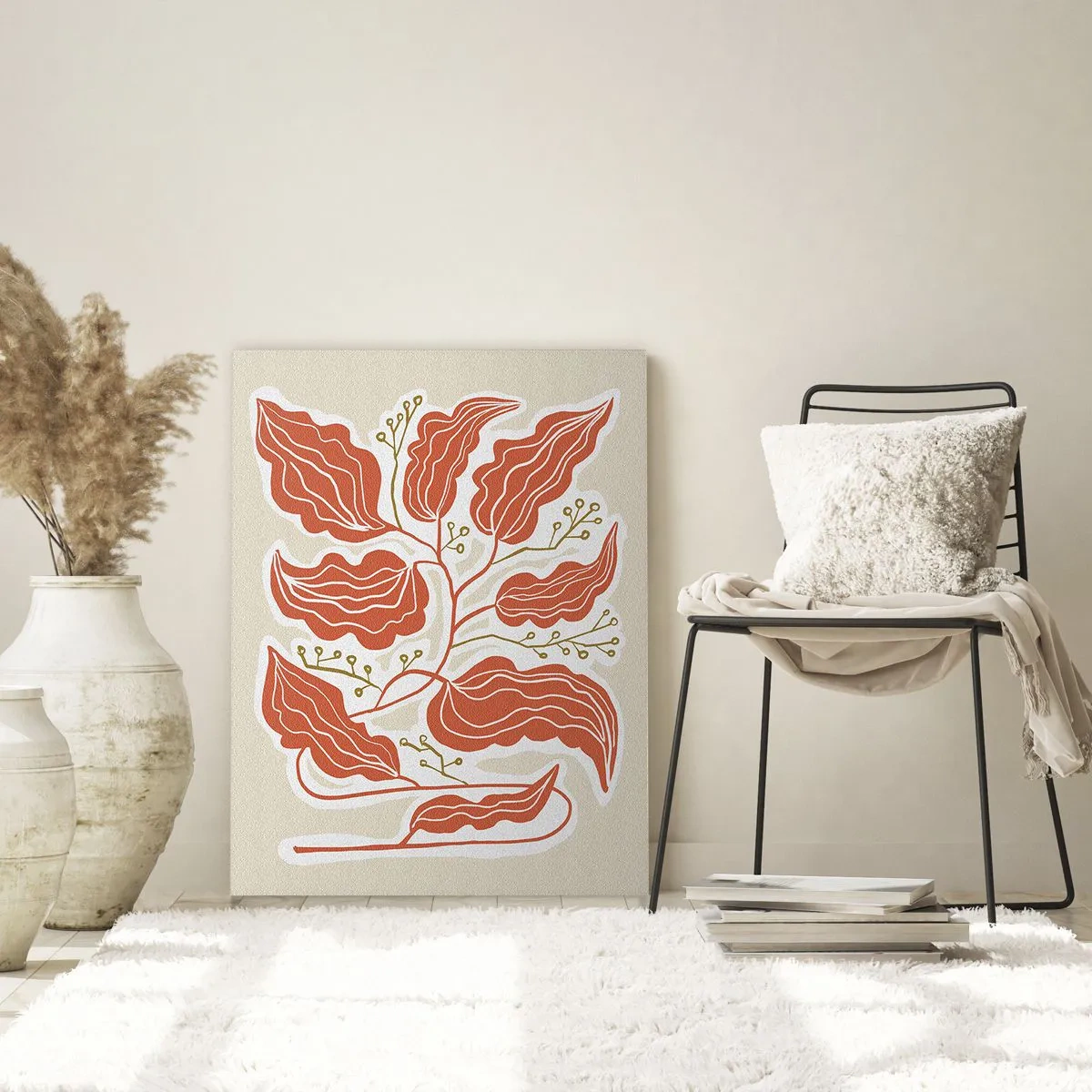 Billede på glas - Folk og koral - 70x100 cm