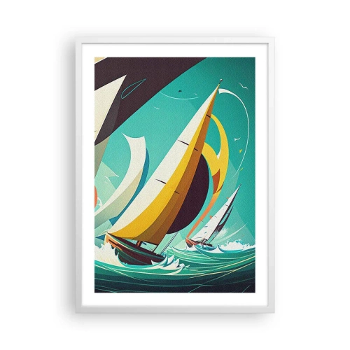 Plakat i hvid ramme - Tæt på og personligt med elementerne - 50x70 cm