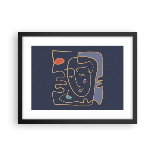 Plakat i sort ramme - I drømmerier - 40x30 cm