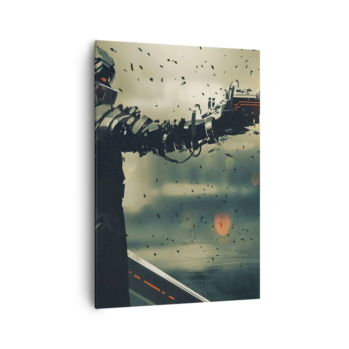 Lærredstryk - Billede på lærred - Dødeligt våben - din helt egen Terminator - 70x100 cm