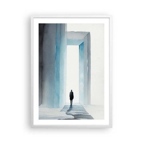 Plakat i hvid ramme - Lev uden grænser - 50x70 cm