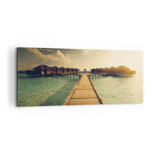 Lærredstryk - Billede på lærred - En varm invitation - 100x40 cm