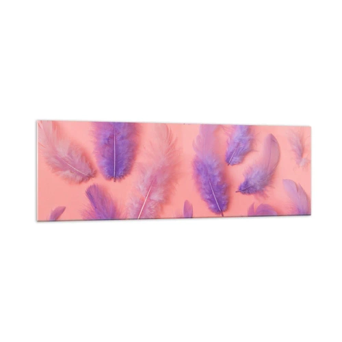 Billede på glas - Lilla fugl af begær - 160x50 cm
