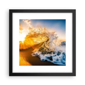 Plakat i sort ramme - Leg på sandet - 30x30 cm