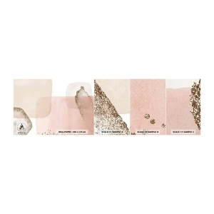 Prøve Fototapet Selvklæbende Deluxe Sticker - Et kig gennem farver - Abstraktion, Stykke, Moderne mønster - 100x30 cm