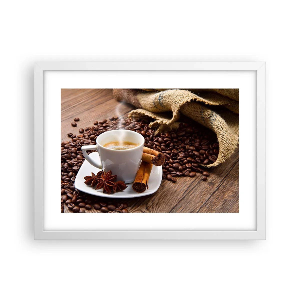 Plakat i hvid ramme - Krydret smag og aroma - 40x30 cm