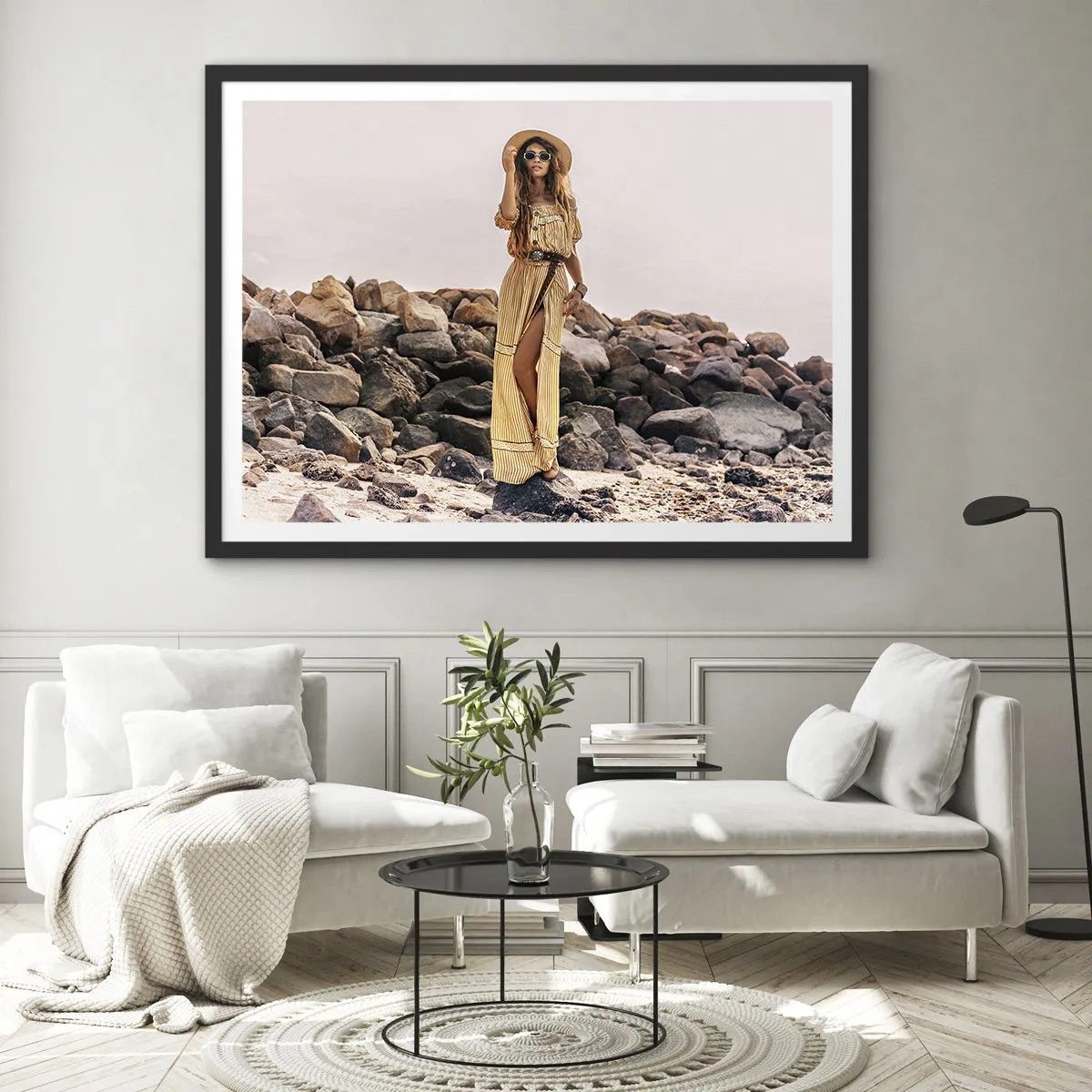 Plakat i sort ramme - Magien ved sten - 40x30 cm