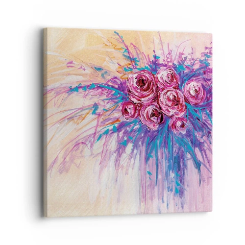 Lærredstryk - Billede på lærred - Rose springvand - 30x30 cm